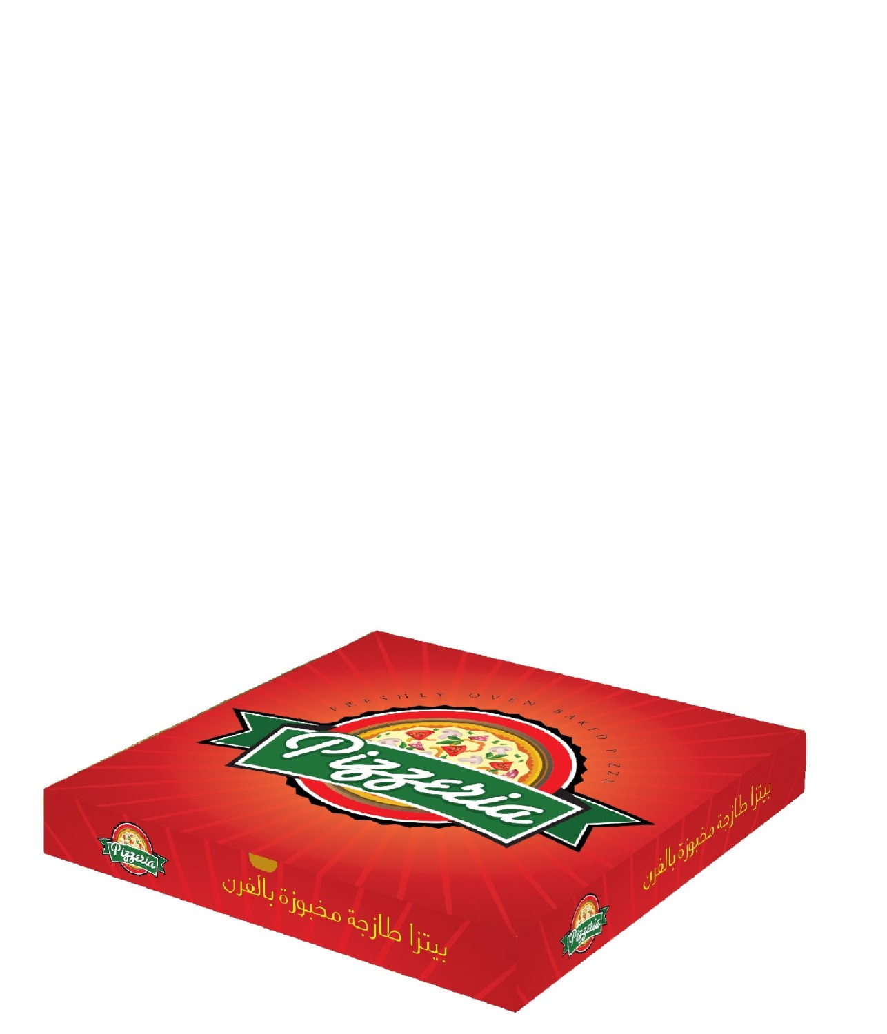 علب بيتزا أحمر 290 × 290 × 40مم