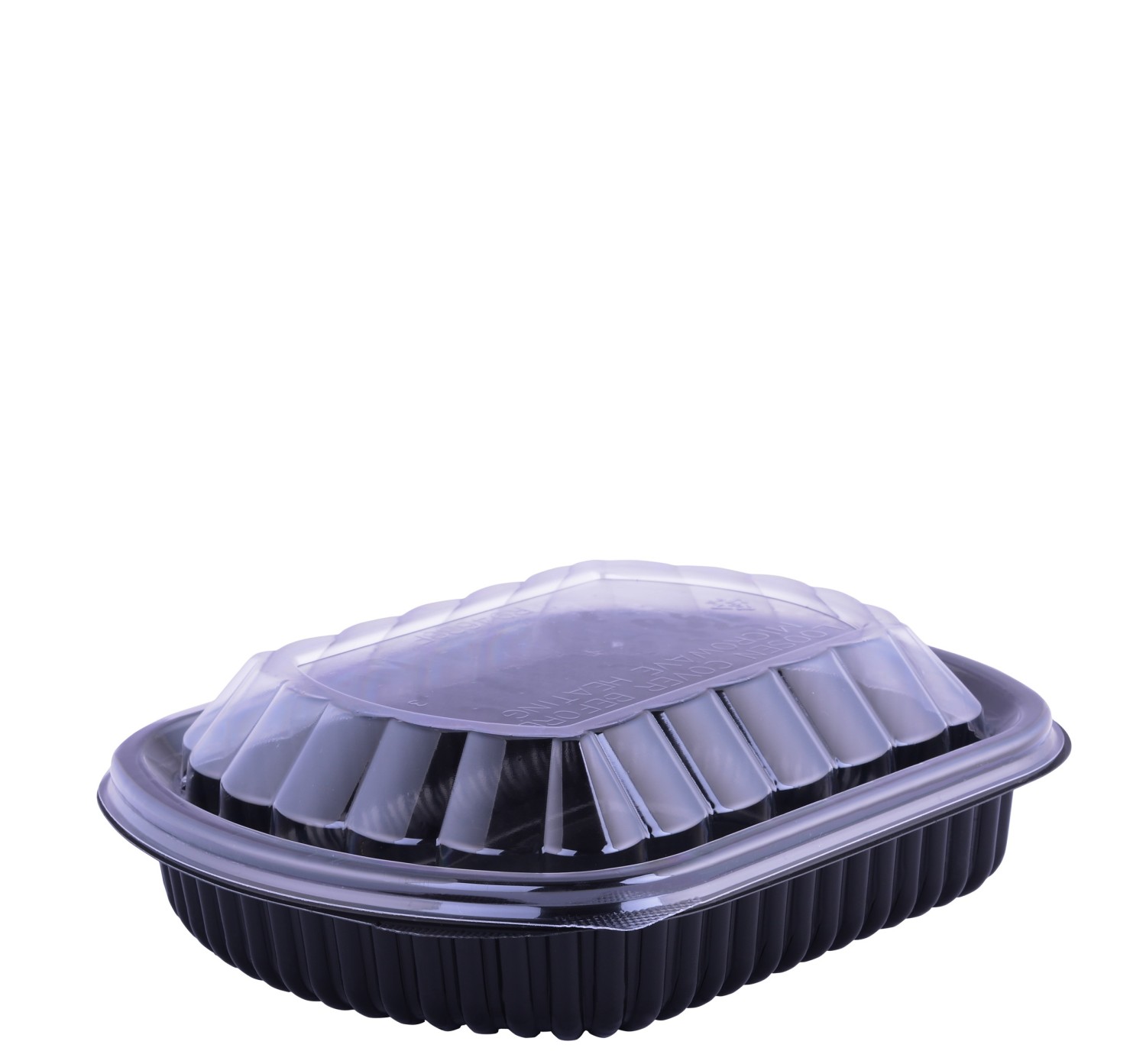 4624 وعاء ميكرويف اسود 24أنز + غطاء شفاف