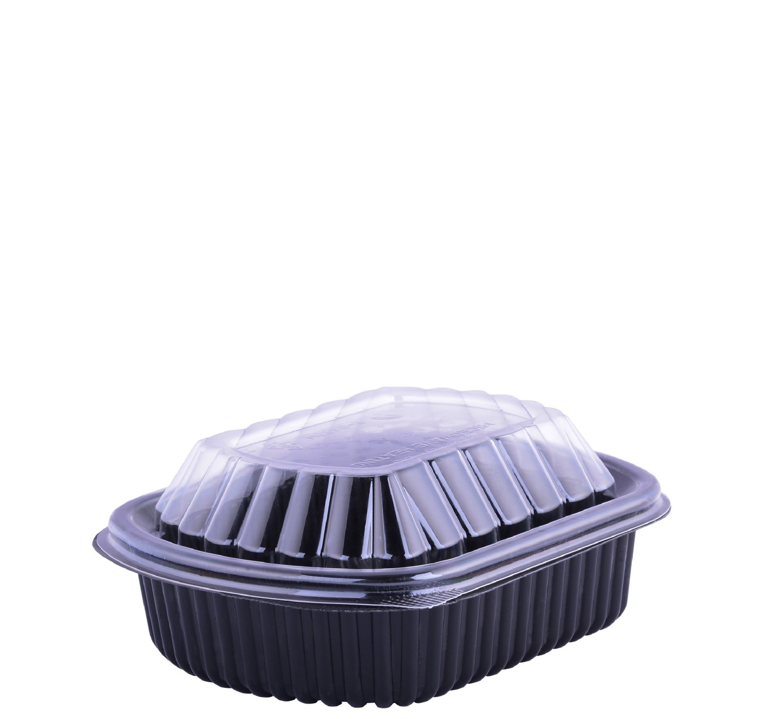 4612 وعاء ميكرويف اسود 12أنز+ غطاء شفاف