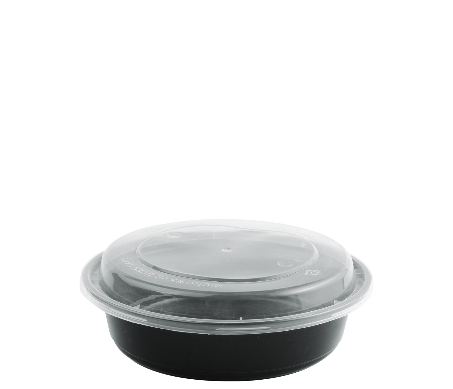 Y450وعاء ميكرويف دائري اسود 450مل + غطا شفاف
