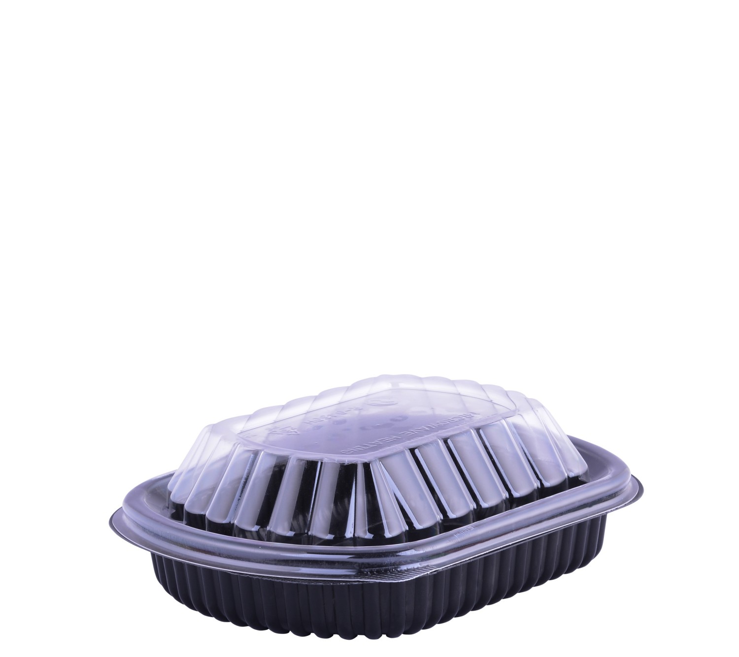 4608 وعاء ميكرويف اسود 8أنز+ غطاء شفاف